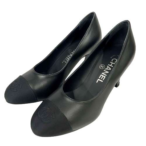 CHANEL シャネル ブラック レザーパンプス 38 楽天市場】【緑屋質屋】シャネル G29266 マトラッセ パンプス #38