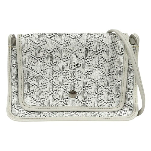 GOYARD ゴヤール プリュメ ショルダーバッグ ヘリンボーン柄 ホワイト □□USED-S｜かんてい局名古屋東郷店