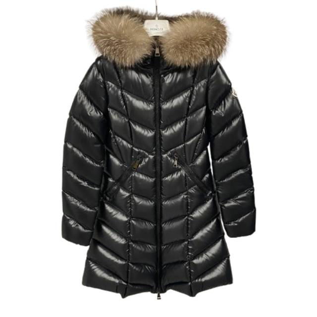 MONCLER モンク線路 E20934986325 C0085 FULMARUS フルマラス 落ちこむ厚地の外套 黒いこと レディース 大きさ1 □□USED-SA