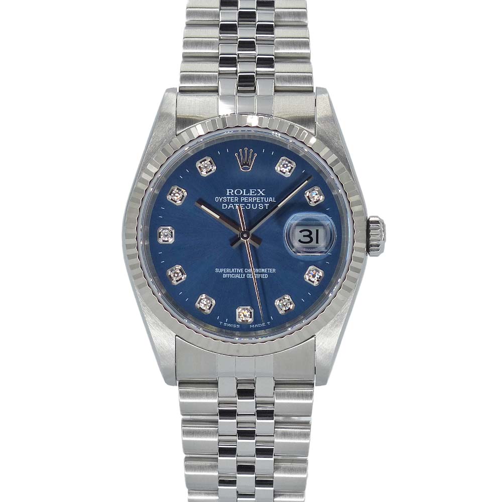 ロレックス ROLEX 16234G デイトジャスト ブルー □□USED-SA
