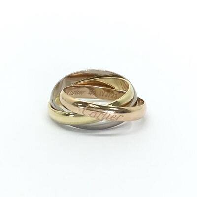 指輪・リング Cartier【カルティエ】トリニティリング 約7号 4.4g K18 ...