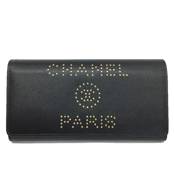 美品】CHANEL ドーヴィルライン ココマーク フラップウォレット 長財布