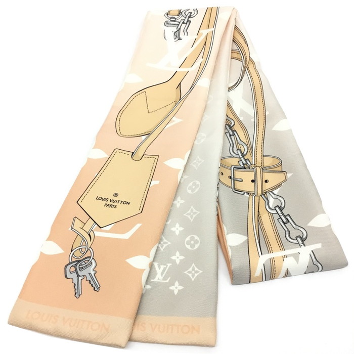 ルイヴィトン　モノグラムハンカチスカーフ　シルク100%LOUISVUITTON LOUIS VUITTON ルイヴィトン モノグラム シルク100％ スカーフ