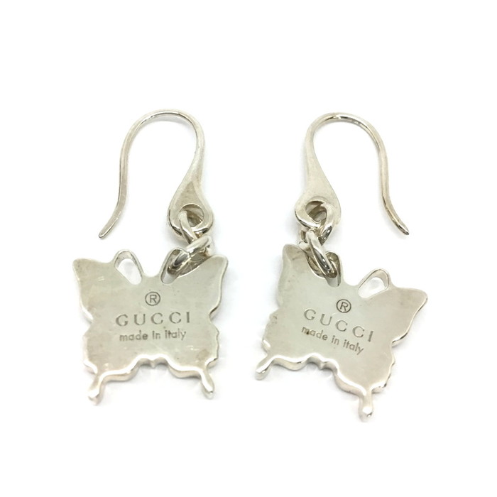 GUCCI バタフライ ピアス 925 silver 蝶々 グッチ チョウ GUCCI グッチ ピアス フック 蝶 レディース 母の日 バタフライ