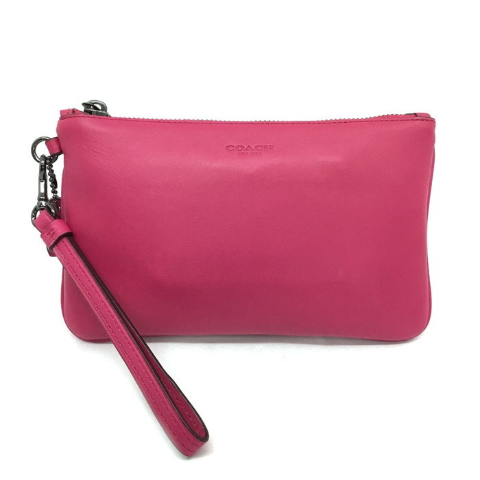 COACH　コーチ　ポーチ　小物入れ　財布　リストレット　ダブルファスナー ダブル コーナー ジップ リストレット シグネチャー キャンバス