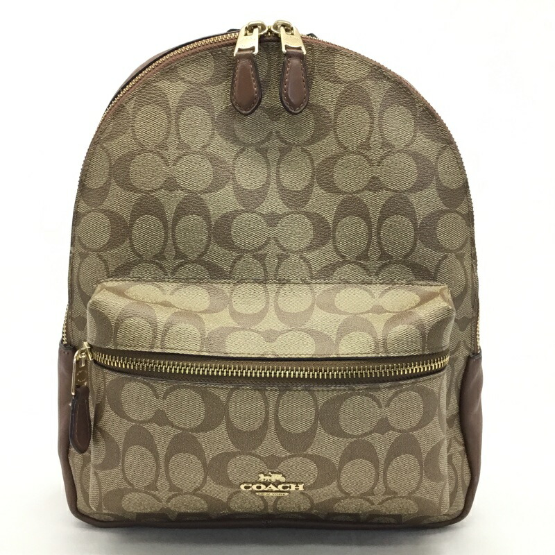 COACH レザー ブラウンバックパック COACH ブラウンレザーバックパック （COACH ブラウンレザー