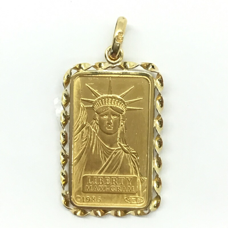 楽天市場】K24【24金】ミニバー付き ペンダントトップ インゴット K18