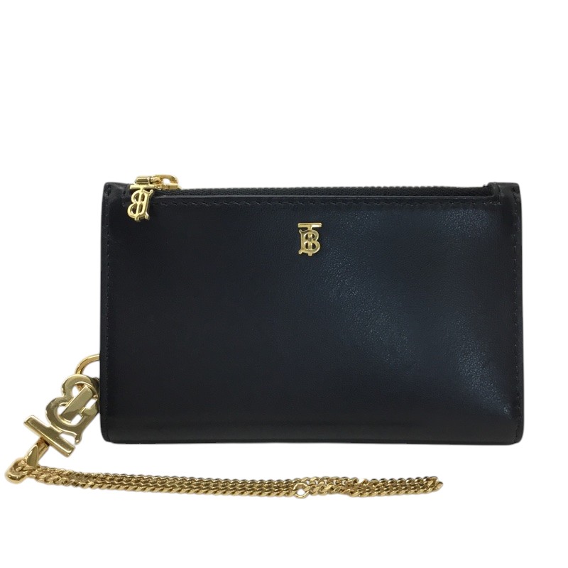 BURBERRY【バーバリー】コインケース　カードケース　二つ折り財布　8014938　レザー　ブラック【中古品/USED-AB】質屋　かんてい局つかざん店　ｔ3101914927300010