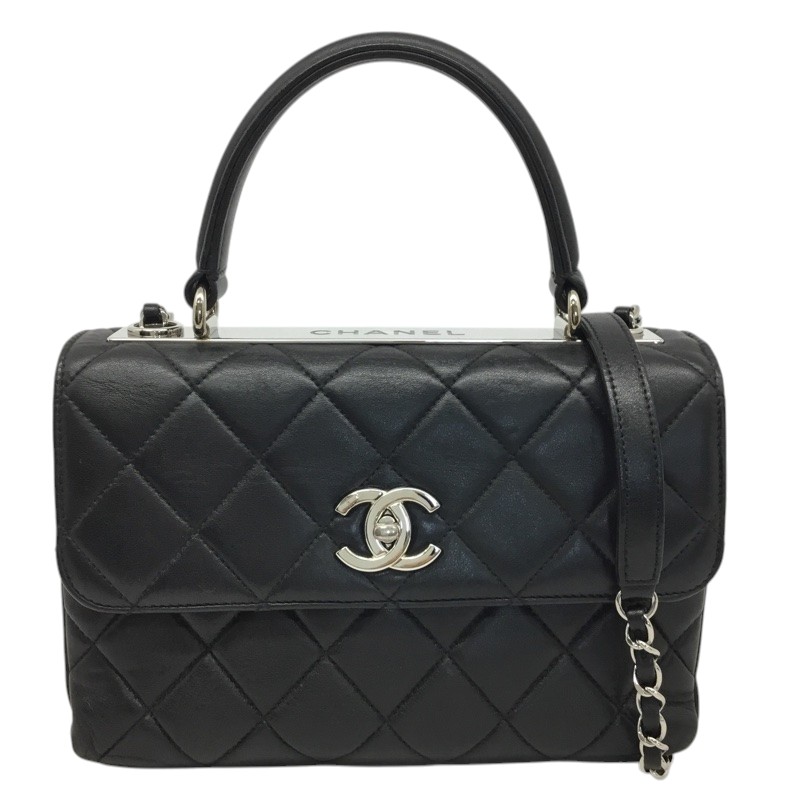 CHANEL【シャネル】トップハンドルバッグ　2WAYバッグ　A92236　レザー　ブラック　シルバー金具　レディース【中古品/USED-B】質屋　かんてい局那覇店　ｎ3100880927300022
