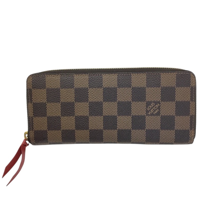 LOUIS VUITTON【ルイヴィトン】ポルトフォイユ クレマンス N60534 ダミエエべヌ ラウンドジッパー長紙入れ【中古品/USED-AB】一六銀行 かんてい局那覇店 ｎ3101558927300408
