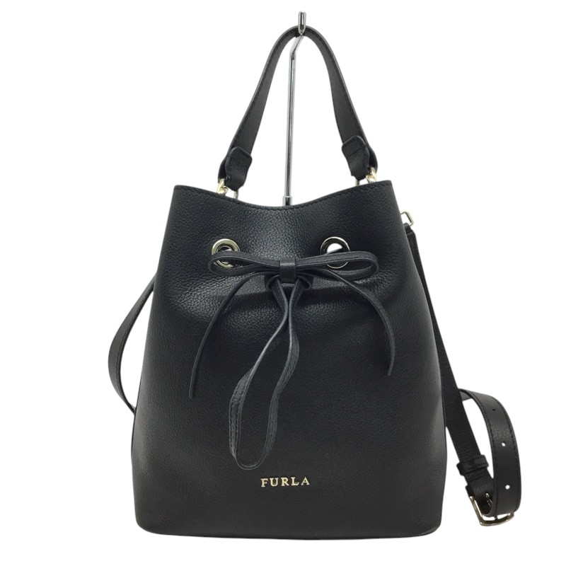 楽天市場】FURLA(フルラ) 巾着ショルダーバッグ 黒 ブラック