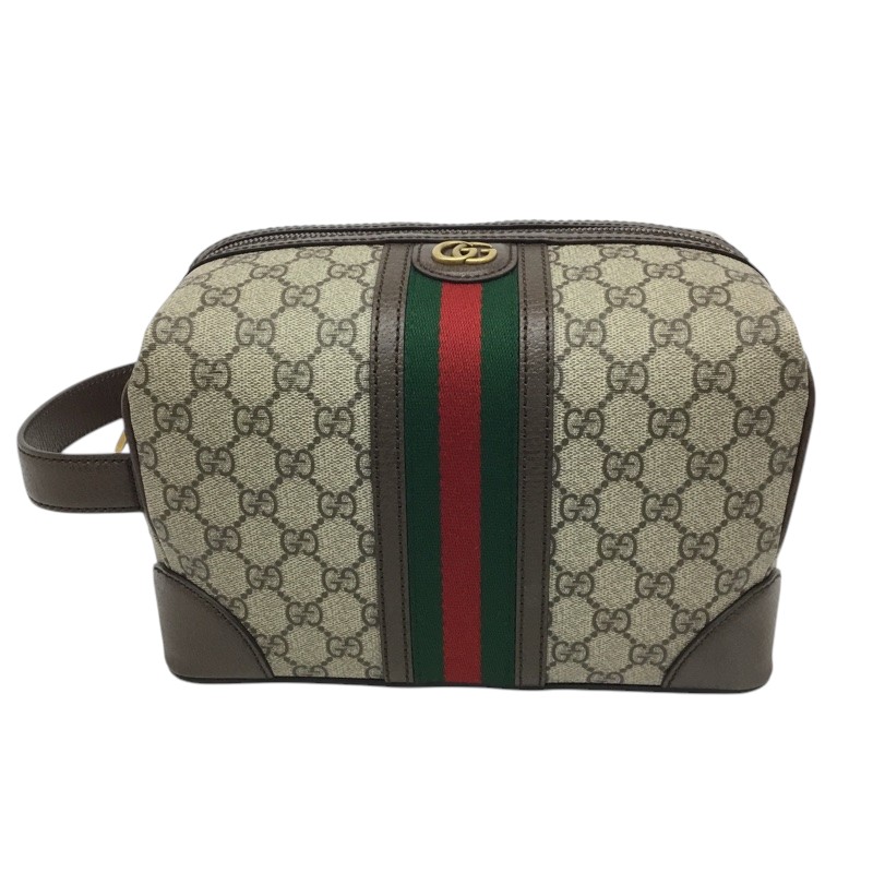 GUCCI【グッチ】GGスプリーム 帆布 クラッチペダル御徒面子 二番目御徒面子 739391 赤銅色系【中古品/USED-AB】一六銀行 かんてい局つかざん店 ｔ3101334927300023