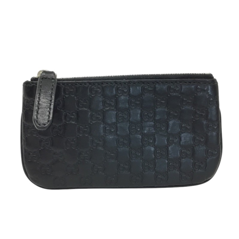 GUCCI【グッチ】キーリング付き　コインケース　マイクログッチシマ　544476　レザー　ブラック【中古品/USED-B】質屋　かんてい局那覇店　ｎ3102239927300024｜かんてい局沖縄　店
