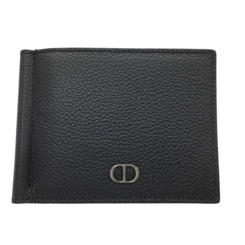 DIOR【ディオール】二つ折り財布/マネークリップ　レザー　ブラック　メンズ【中古品/USED-A】質屋　かんてい局那覇店　ｎ3101925927300006