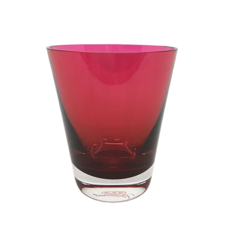 Baccarat【バカラ】モザイックもの言う花 タンプラー  2811578 結晶硝子 赤いこと 食器 水呑み 水呑み【中古品/USED-AB】一六銀行 かんてい局那覇店 ｎ3103078927300035