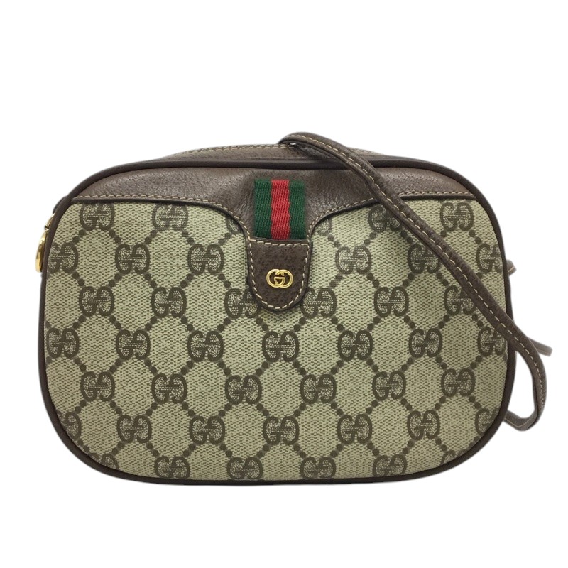 GUCCI【グッチ】GGスプリーム 写真機御徒面子 ショルダーバッグ シェリー酒伝達ルート 007・58・6112 赤銅色系【中古品/USED-B】一六銀行 かんてい局那覇店