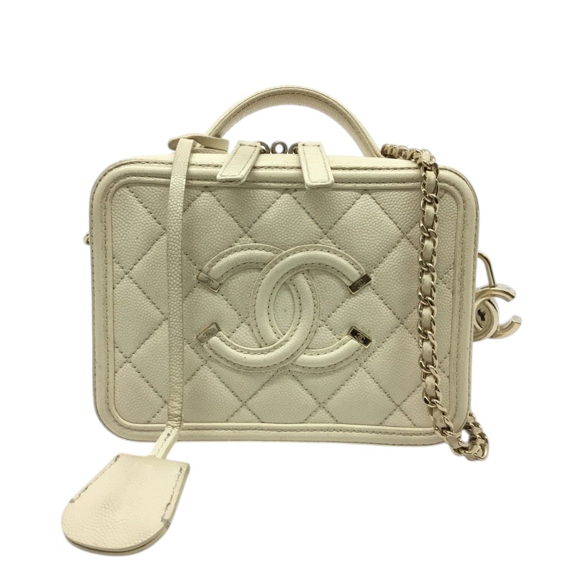 CHANEL【シャネル】CCフィリグニーバニティバッグ　チェーンショルダーバッグ　A93344　ホワイト　クリーム系【中古品/USED-B】質屋　かんてい局那覇店　ｎ3100880927300027｜かんてい局沖縄　店