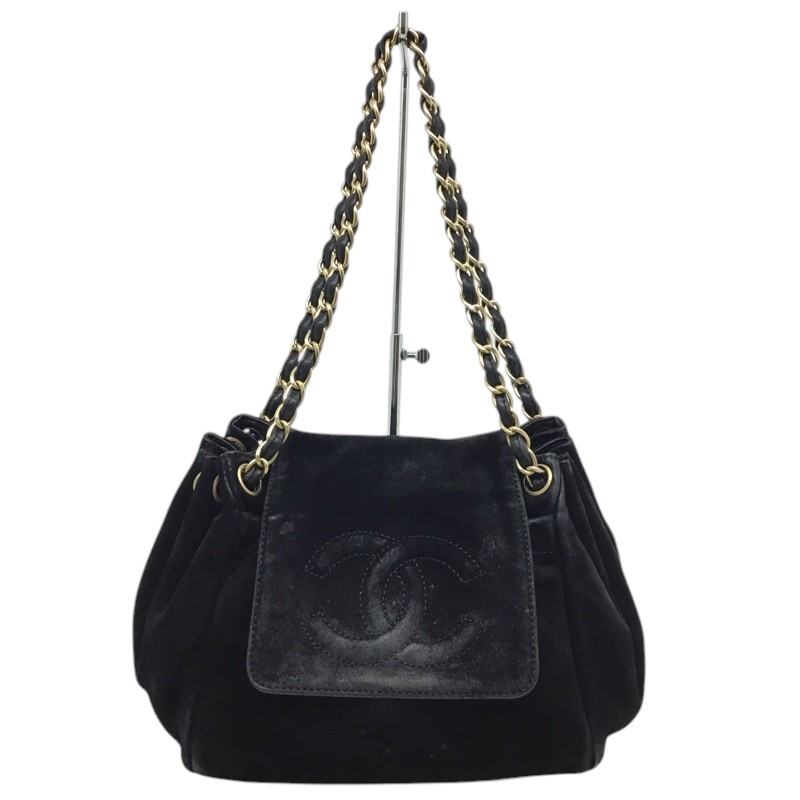 CHANEL【シャネル】チェーンショルダーバッグ A19286 スエード ブラック レディース【中古品/USED-B】質屋 かんてい局那覇店 ｎ3100428927300132