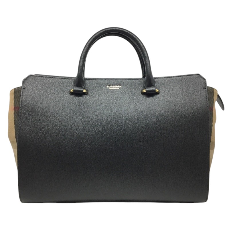 BURBERRY【バーバーリー】2WAYショルダーバッグ ハンドバック 8084022 帆布 なめし革 黒いこと【中古品/USED-AB】一六銀行 かんてい局那覇店 ｎ3100896927300005