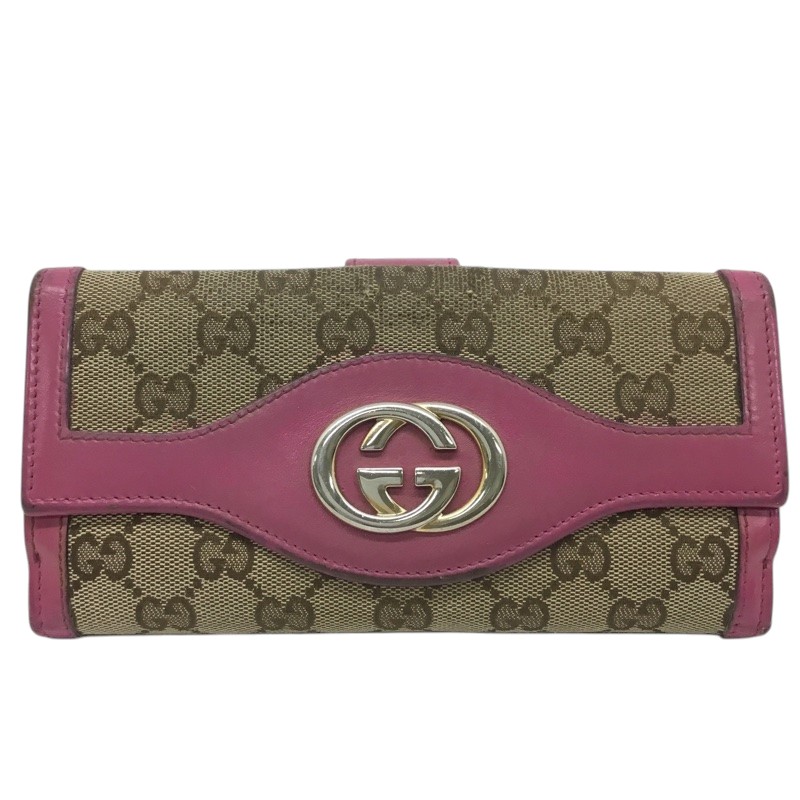 楽天市場】【財布】GUCCI グッチ GGキャンバス 2つ折 長財布 Wホック 