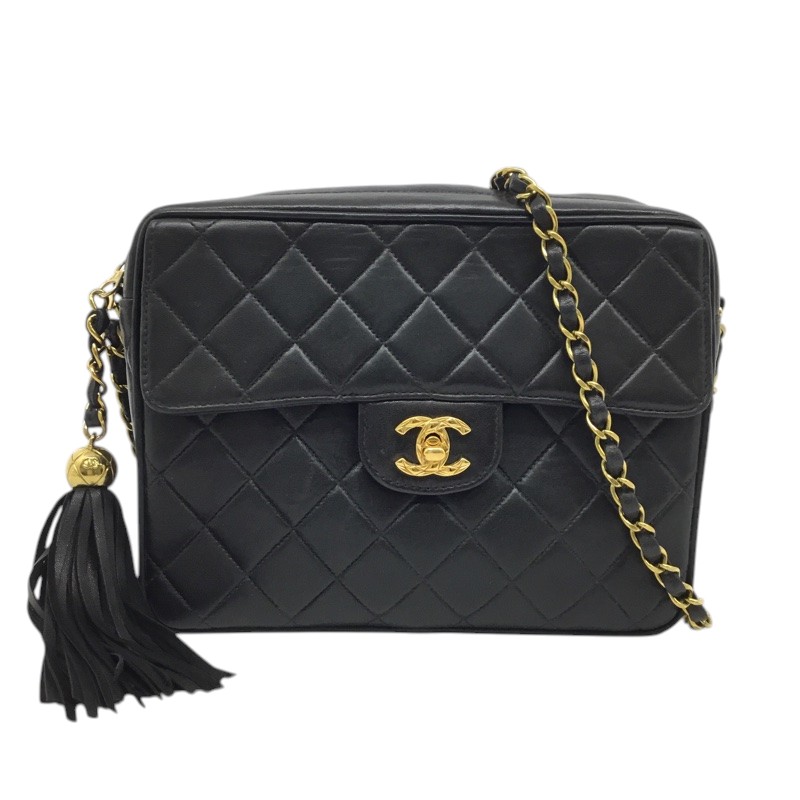 CHANEL【シャネル】マトラッセ チェーン店ショルダーバッグ なめし革 黒いこと ゴールド金具【中古品/USED-B】一六銀行 かんてい局那覇店 ｎ3100428927300104