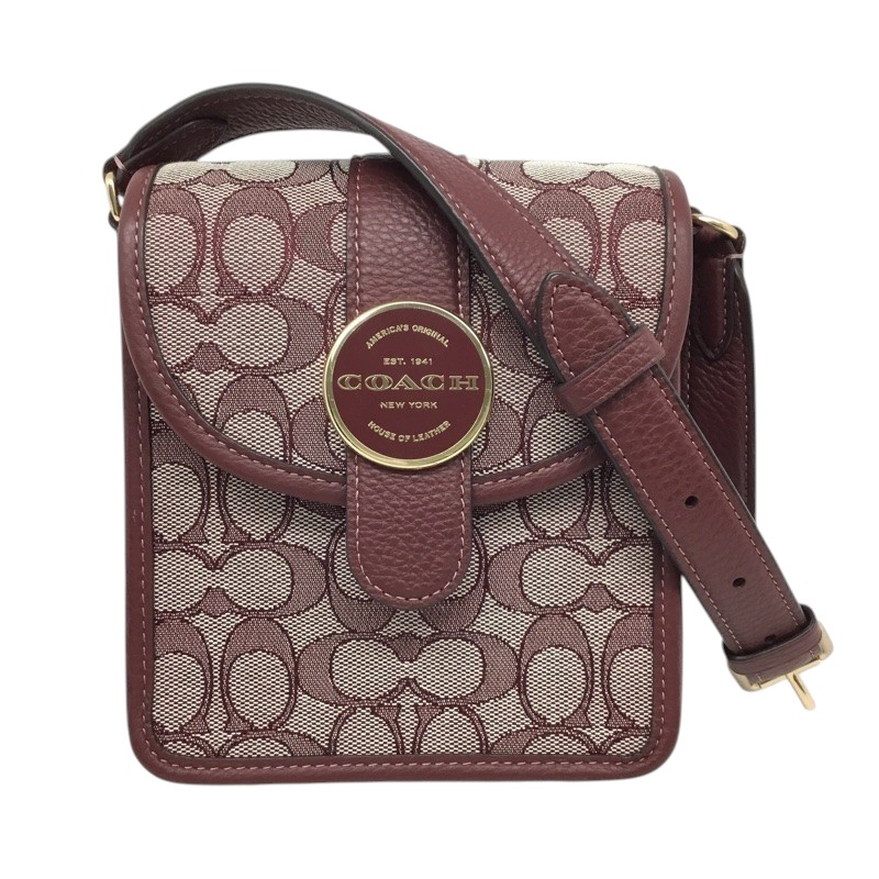 COACH【コーチ】サウスロニークロスボディ ショルダーバッグ レザー キャンバス ボルドー ワインレッド系【中古品/USED-AB】質屋 かんてい局那覇店 n3100432927300578|かんてい局沖縄 店
