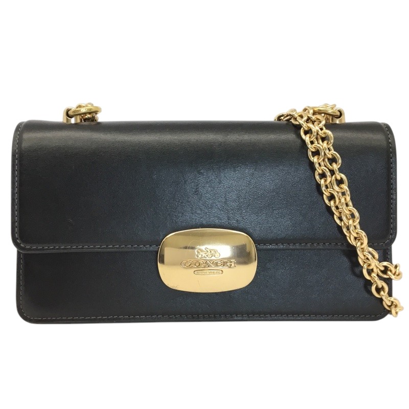 COACH【コーチ】チェーンショルダーバッグ　肩掛け　斜めかけ　CP008　レザー　ブラック　ゴールド金具【中古品/USED-AB】質屋　かんてい局那覇店　ｎ3100432927300584｜かんてい局沖縄　店