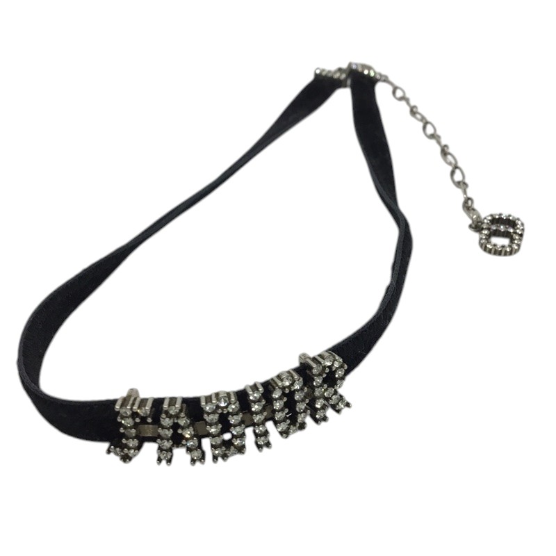 Christian　Dior【クリスチャンディオール】Dior　JADIOR　ストーン付き　チョーカー　アクセサリー　ベロア　ブラック【中古品/USED-B】質屋　かんてい局那覇店　ｎ3103477927300015｜かんてい局沖縄　店