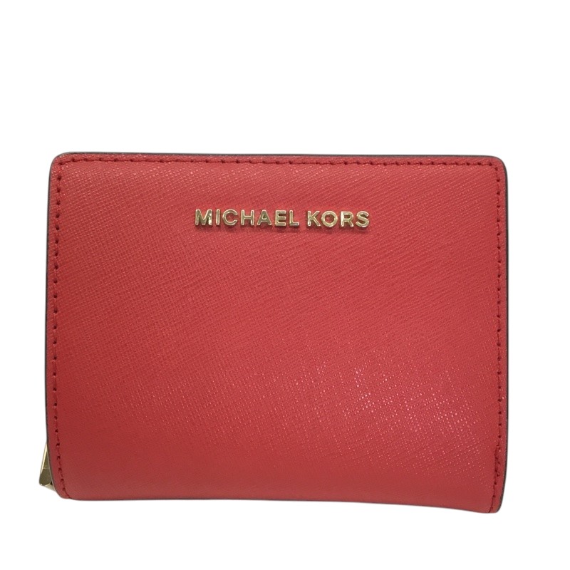 MICHAEL KORS【マイケルコース】二つ折り財布 コンパクトウォレット 32T9GF6Z8L レザー レッド【中古品/USED-AB】質屋 かんてい局那覇店 n310196927300076|かんてい局沖縄 店