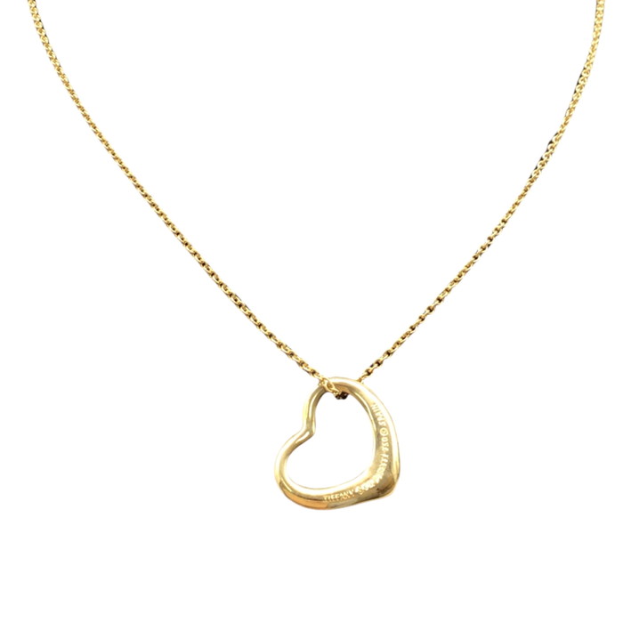 TIFFANY＆Co. ティファニー ペレッティ オープンハートネックレス 750 K18YG 約40珊 3.1g 金 ゴールド【USED-B】 一六銀行 かんてい局つかざん店 ｔ3103462927400063