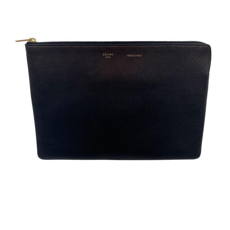CELINE セリーヌ 104003A9Q ソロ クラッチペダル合切袋 黒いこと【USED-B】質かんてい局コザ山内店 k3101352927400002