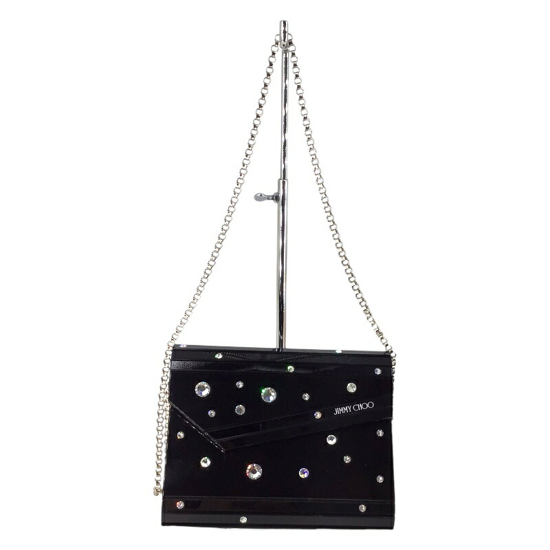 JIMMY CHOO ジミーチュウ グリッター チェーン ショルダーバッグ ジミーチュウ cheri グリッター チェーン ショルダーバッグ