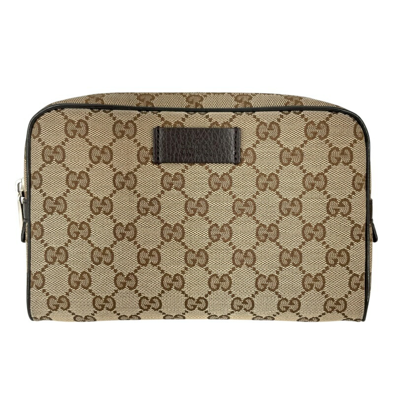 GUCCI　グッチ　449174・486628 GGキャンバス　ボディバッグ レザー×GGキャンバス ベージュ×ブラウン USED-B k3100656927400019 かんてい局コザ山内店