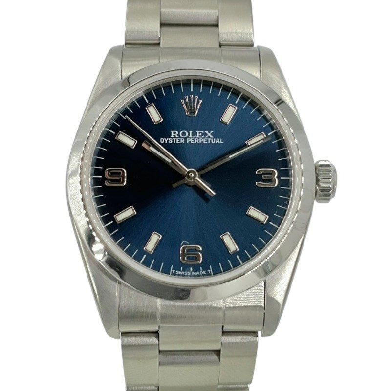 ROLEX ロレックス 77080 オイスターパーペチュアル ボーイズ 自動小銃一巻き 青碧文字記号盤【USED-B】質かんてい局コザ山内店 k3100107927400013
