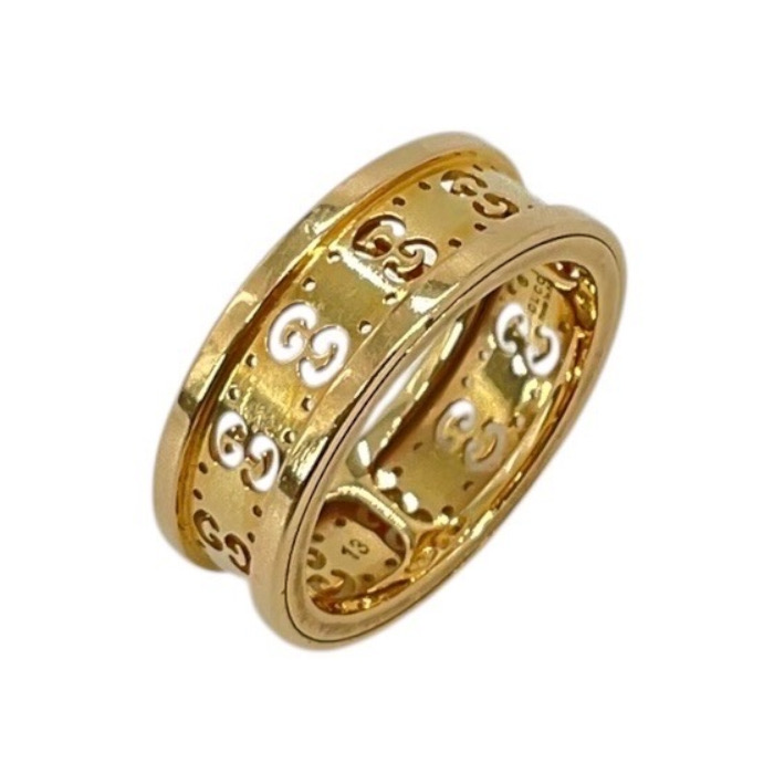 GUCCI グッチ 中古品 USED-B リングアイコントワールスクロールGGロゴタイプ 750目じるし K18 約12号 5.3g g3103436927900011 かんてい局宜野湾愛知店 男女兼用