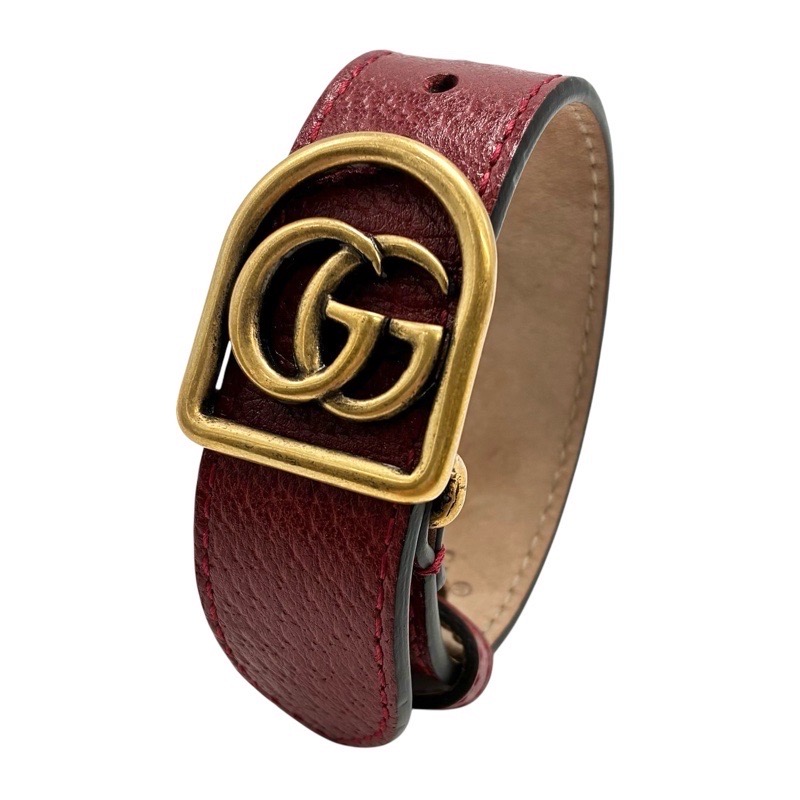 GUCCI グッチ 中古品 USED-B GGマーモント なめし革腕輪 S大いさ g3103542927900001 男女兼用 かんてい局宜野湾愛知店 メンズジュエリー・アクセサリー-ジュエリー・アクセサリー