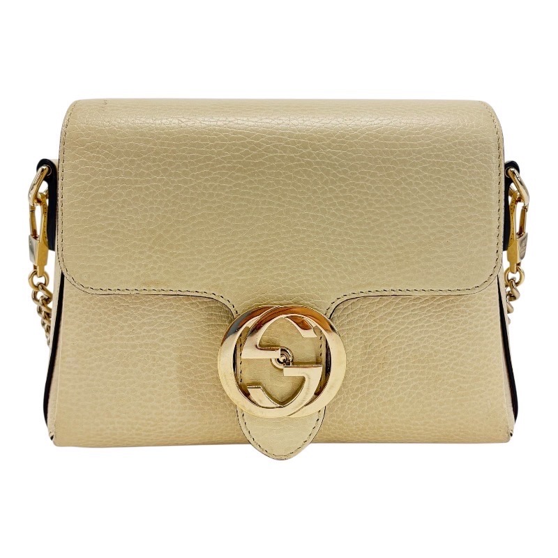 GUCCI　グッチ　607720　インターロッキングG チェーンショルダーバッグ　レザー　中古品　USED-B　レディース　g3100430927900039　かんてい局宜野湾愛知店｜かんてい局沖縄　店