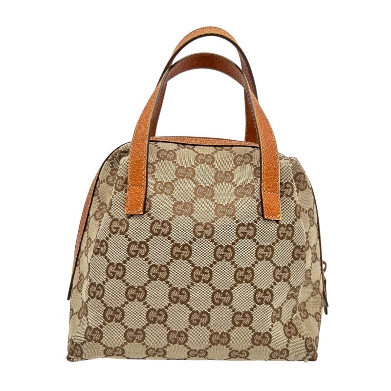 GUCCI　グッチ　124542・2888　GGキャンバス　ハンドバッグ　ブラウン　レディース　中古品【USED-B】　質屋　かんてい局つかざん店　ｔ3100317940400003｜かんてい局沖縄　店
