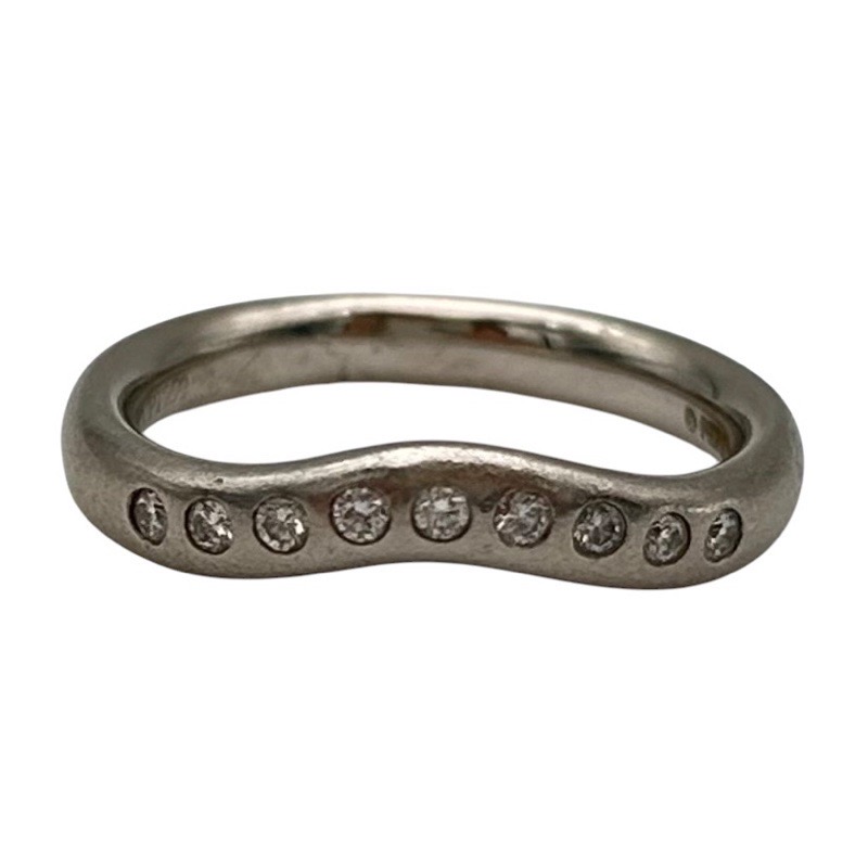 TIFFANY&Co.【ティファニー】 PERETTI ペレッティ カーブバンドリング ダイヤモンド Pt950 5.3g 9.5号 中古品【USED-B】 質屋 かんてい局つかざん店 t3103409939900002|かんてい局沖縄 店