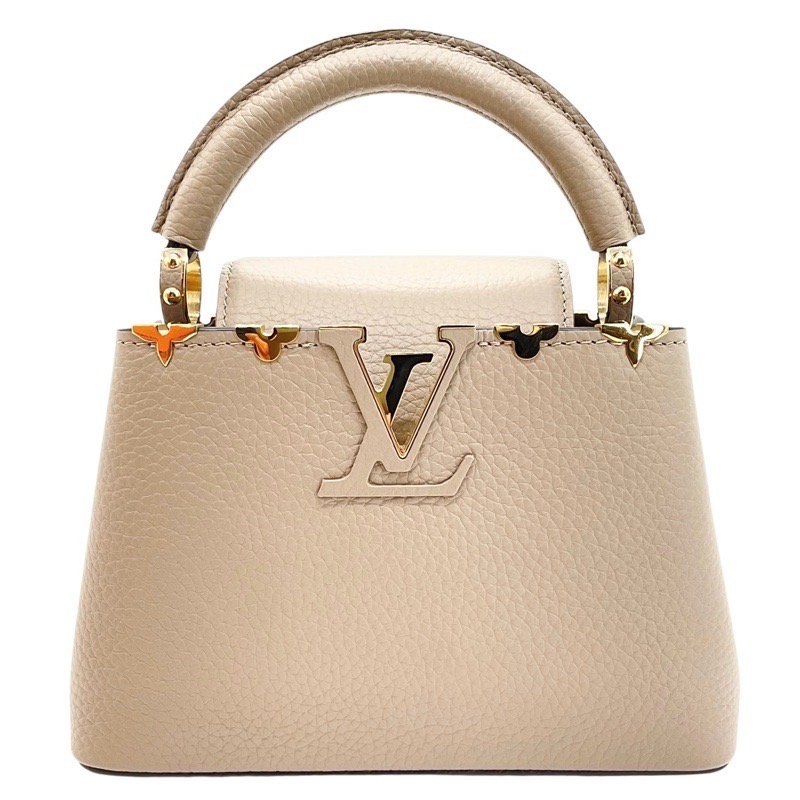 LOUIS VUITTON ルイヴィトン M11341 カプシーヌMINI トリヨンレザー なめし革×ガレットグレー【中古】ｔ3100879927900044 一六銀行 かんてい局つかざん店