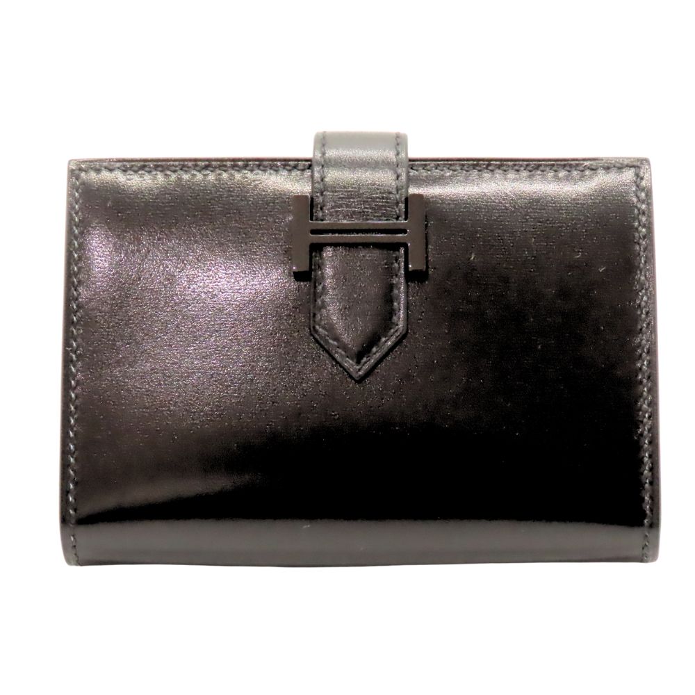 定番!!【HERMES】エルメス ベアン モノクロームカードホルダー HERMES エルメス ベアンカードケースモノクローム ソーブラック