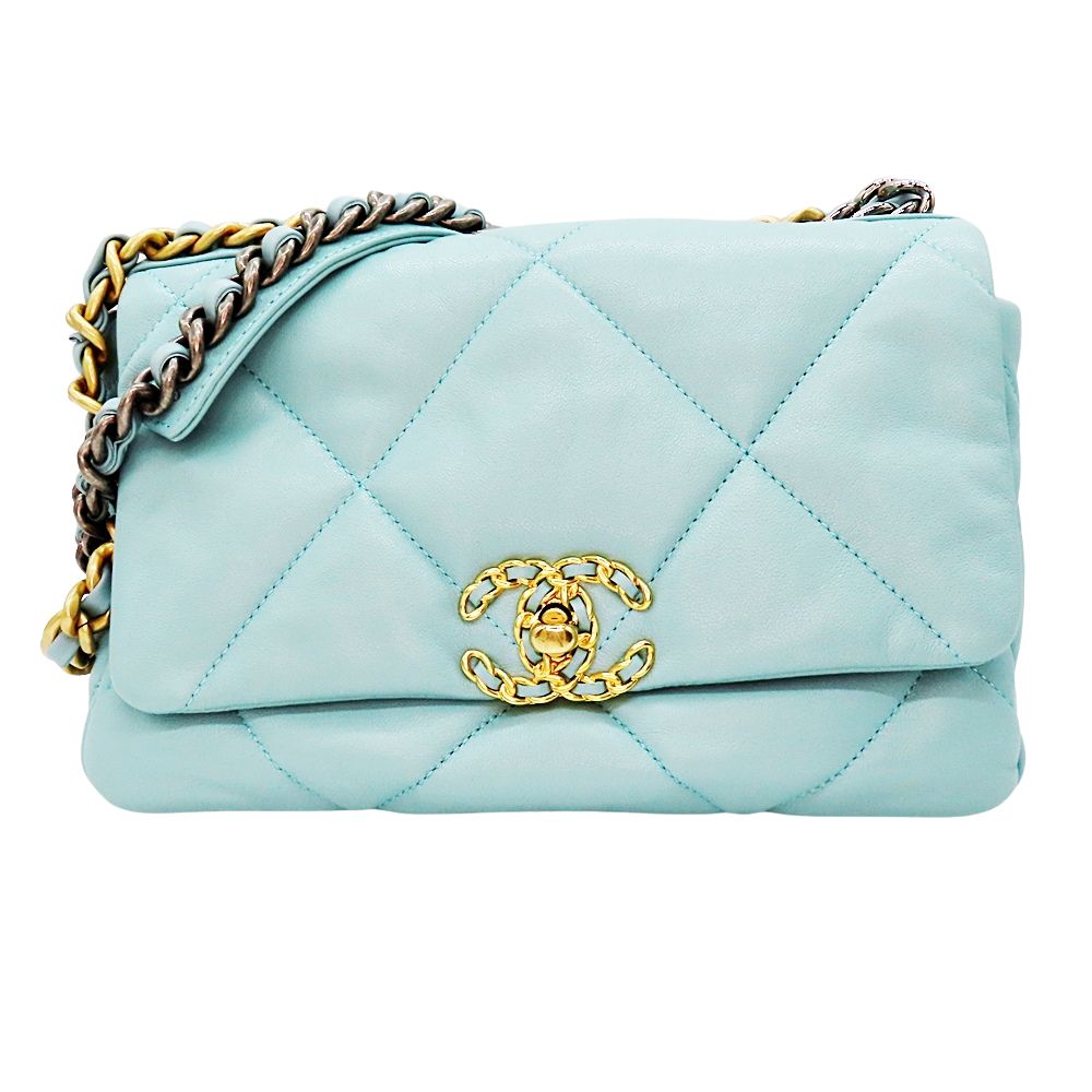 ≪引き下げ≫【中古】CHANEL シャネル 19 AS1160 チェーン店ショルダーバッグ 子ヒツジひと肌 緑であること系 ゴールド金具 レディース ブランド名 A2300328【無料ギフトラッピング承ります】