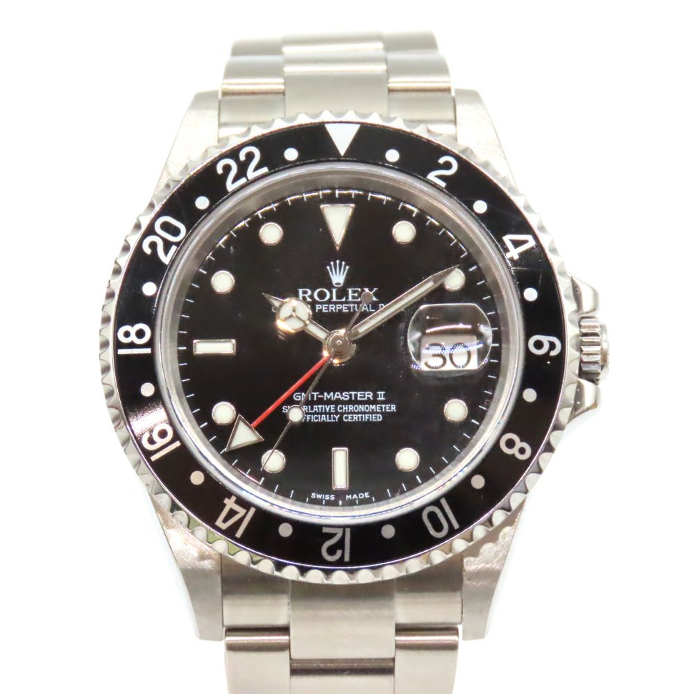 【中古】 ROLEX ロレックス 16710 GMTマスター２ 40ｍｍ ブラック メンズ 腕時計 メンズ ウォッチ 黒文字盤 A2300001 【無料ギフトラッピング承ります】