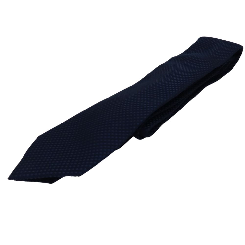 【中古】ENPORIO ARMANI エンポリオアルマーニ ネクタイ 340075 8OU02 ネイビー×ブルー ドット柄 水玉 145cm シルク100% A2300081【無料ギフトラッピング承ります】|かんてい局神戸大蔵谷インター店