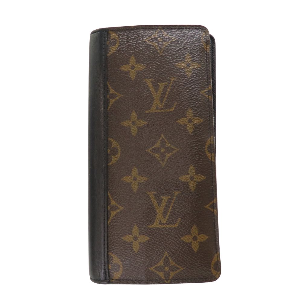 ≪値下げ≫【中古】LOUIS VUITTON ルイヴィトン M93800 モノグラム マカサー ポルトフォイユ タノン ブラウン 黒 メンズ 二つ折り財布 長財布 メンズ レディース ユニセックス 記念日 プレゼント 旅行用 日常使い A2502532 【無料ギフトラッピング承ります】