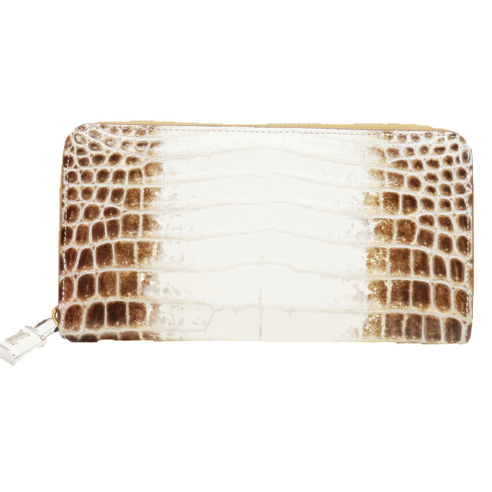 【中古】Louis Vuitton ルイヴィトン N99373 ホワイトブラウン クロコ エキゾチックジッピー パドロック メンズ レディース ユニセックス 記念日 プレゼント 旅行用 日常使い A2302543【無料ギフトラッピング承ります】