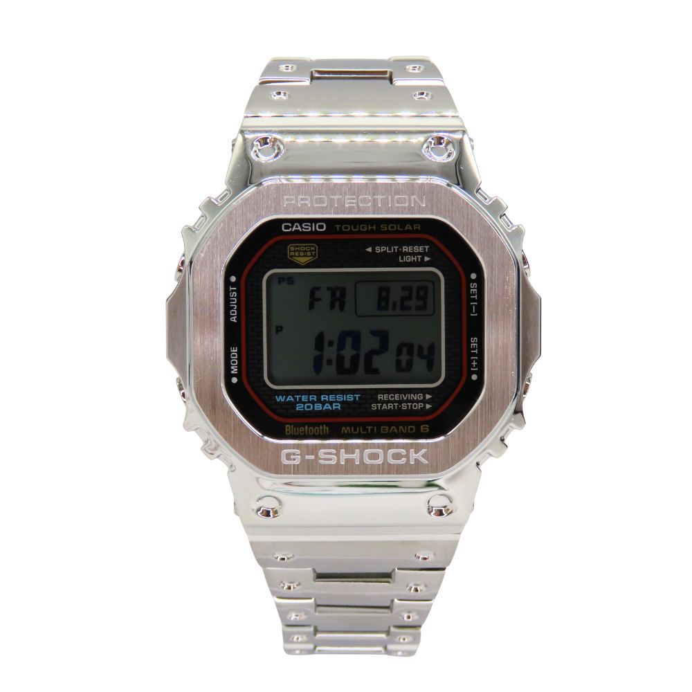 【中古】CASIO カシオ G-SHOCK Gーショック ソーラー 電波 SS GMW-B5000D-1CJF(3539) タフソーラー フルメタル デジタル 腕時計 20気圧 モバイルリンク Bluetooth ウォッチ A2503674【無料ギフトラッピング承ります】