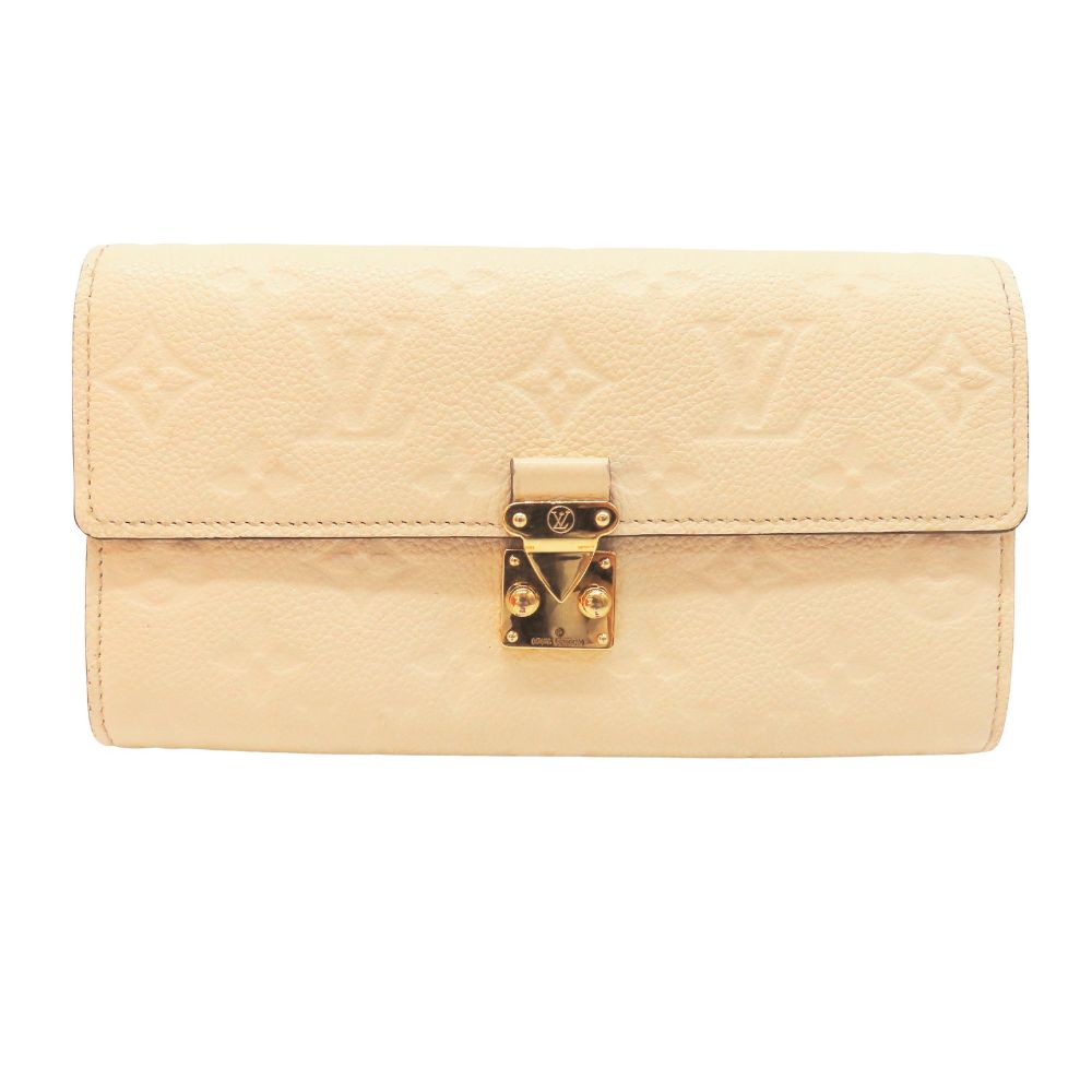 ≪値下げ≫【中古】Louis Vuitton ルイヴィトン M83276 長財布 ポルトフォイユ サラ メティス ホワイト ベージュ モノグラム アンプラント ウォレット レディース カーフレザー LV エンボス加工 アイボリー系 A2502907【無料ギフトラッピング承ります】