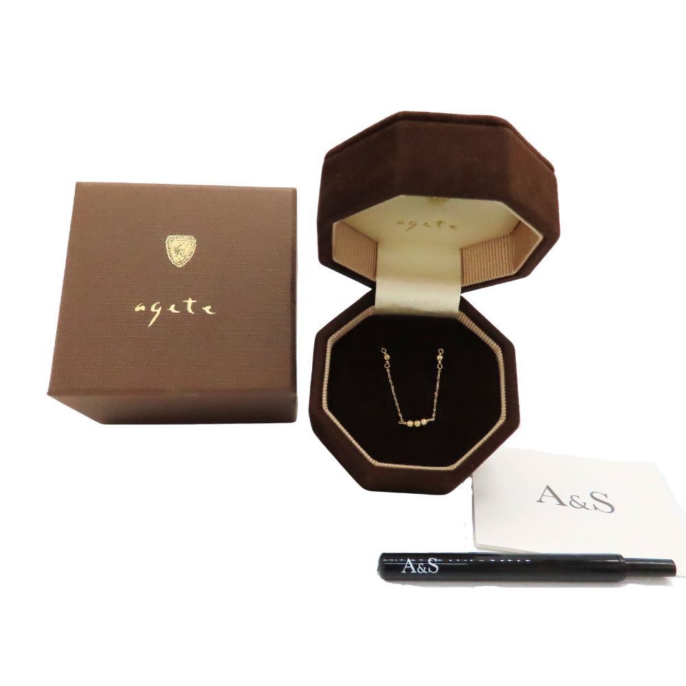 楽天市場】【送料無料】【中古】 agete アガット K10 ブレスレット