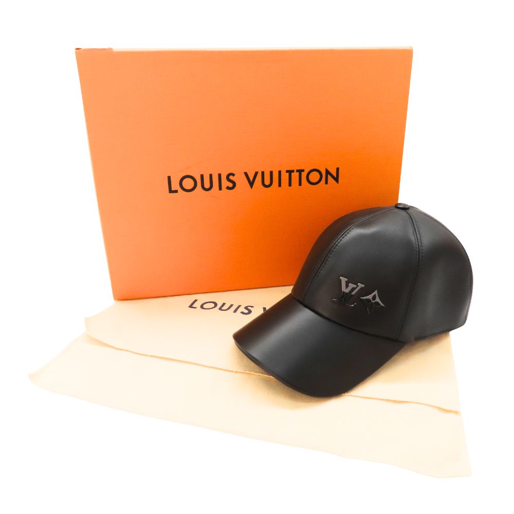 【中古】Louis Vuitton ルイヴィトン LV Dual M7170M ノワール キャップ LV デュアル レザー メンズ レディース シンプル 帽子 A2504134 【無料ギフトラッピング承ります】|かんてい局神戸大蔵谷インター店